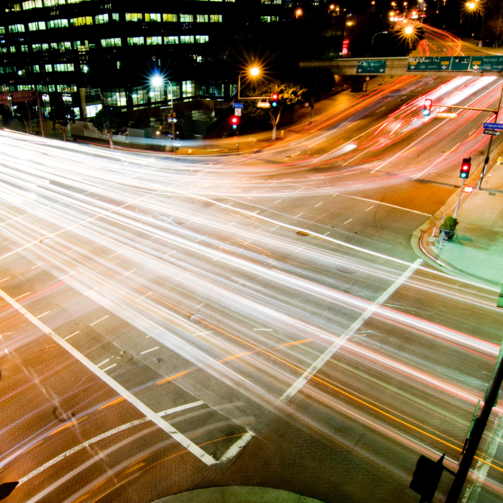 Things move quickly in a start-up, but Kaitlyn is happy navigating intersections to coordinate operates just like the lights in this photo of a metropolitan intersection. 
